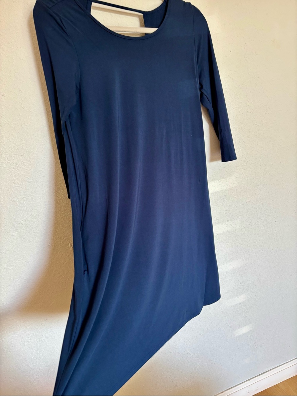 Fighting Eel Navy Blue Asymmetric Mini Dress